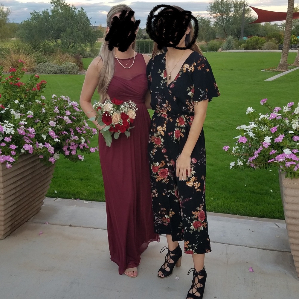 Maroon Floor Length Dress